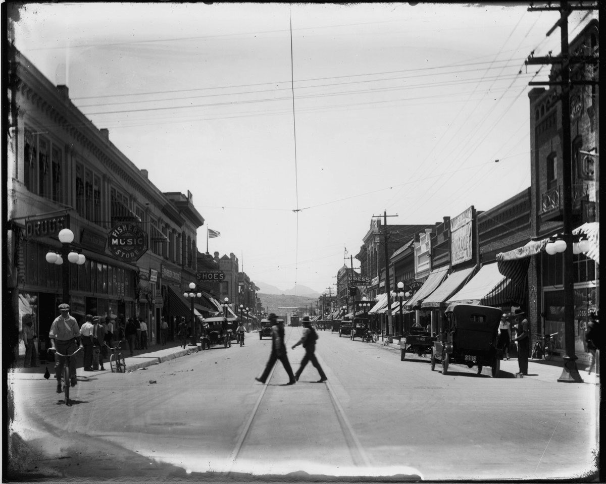 early photo of historical Old Town Tucson