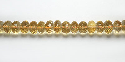 Citrine Faceted Saucer Graduated 8mm - 9.3mm 10 Wholesale Jewelry Supplies