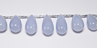 Blue Chalcedony Smooth Teardrop 18x11-24.5x12mm 11 Wholesale Jewelry Supplies