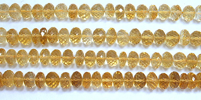 Citrine Faceted Saucer 10-11mm 14.5" Wholesale Jewelry Supplies