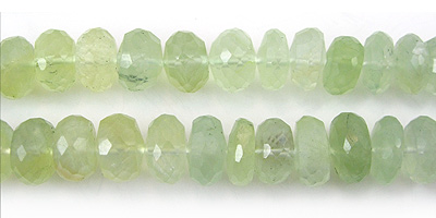 Prehnite Faceted Saucer 9.7mm 10" Wholesale Jewelry Supplies