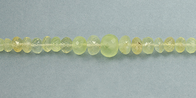 Prehnite (Yellow) Faceted Saucer Graduated 3.3-10.8mm 19" Wholesale Jewelry Supplies