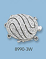 14K White Gold Clasps with Diamonds