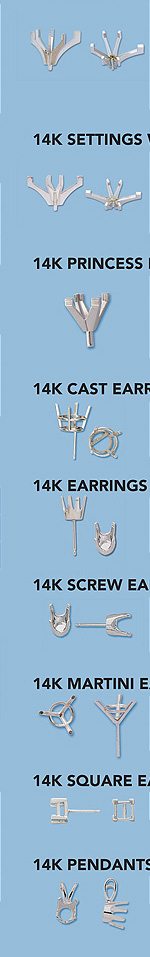 14K jewelry settings