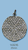 Sterling Silver Charms with Pave Diamonds