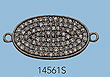 Sterling Silver Connectors with Pave Diamonds