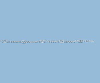 Sterling Silver Filigree Marquise with Cable Chain 14.5mm alt=