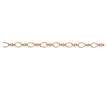 14K Long & Short Chain Twisted Rose 3.5mm alt=