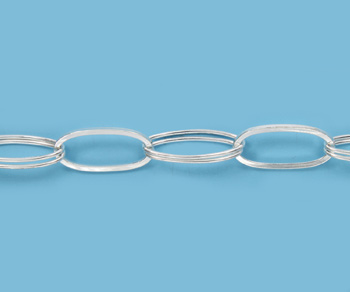 Silver Filled Fancy Chain 17.25x8.25mm alt=