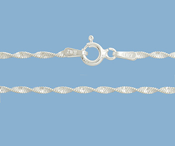 Sterling Silver Chain Twisted Magic 1.9mm 24 inch alt=