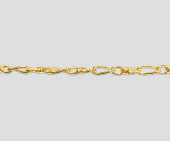 Gold Filled Figaro Chain w/Twisted Links 5.3x2mm alt=