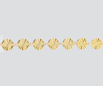 Gold Filled Chain Ring & Starburst Disk 4mm alt=