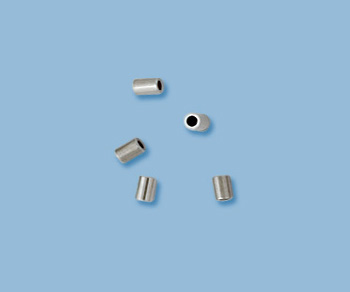14K Crimps 1.5 x 2.0mm White Gold alt=