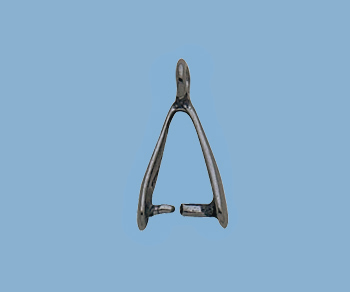 Sterling Silver Bail w/ Peg (Oxidized) 12x2.85mm alt=