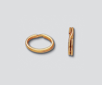 Gold Filled Split Ring Oval 5 x 7.5 mm alt=