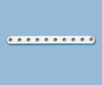 Sterling Silver Spacer Bar 2.5mm - 10 Hole alt=