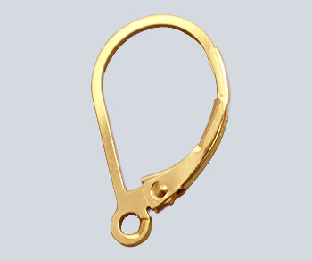 Gold Filled Lever Back Flat Plain 9.5x16mm alt=