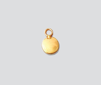 Gold Filled Charm Flat Round 5mm alt=