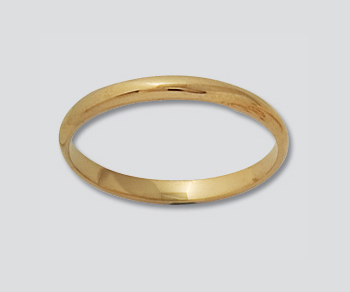 14K Wedding Band 2mm (.040) Size 11 alt=