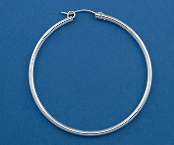 Silver Filled Hoops 2x50mm alt=