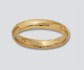 14K Wedding Band Comfort Fit 3mm (.060) Size 10 alt=