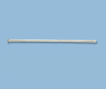 14K Head Pin 24GA 1 inch White Gold alt=