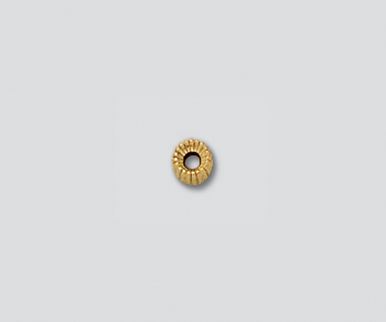 14K Corrugated Rondelle 3mm alt=