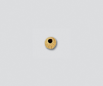 14K Saucer Beads Corrugated 3mm alt=
