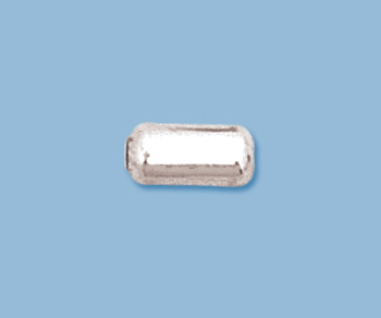 Sterling Silver Bead Bright Cylinder 5x10mm alt=