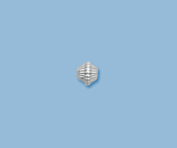 Sterling Silver Bead Fancy Corrugated 4mm alt=