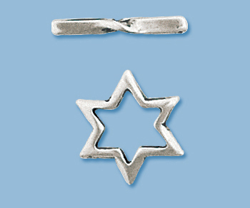 Sterling Silver Toggle Clasp Fancy 12mm alt=