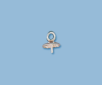 Sterling Silver Pearl Drop 5mm Cup w/ Peg alt=