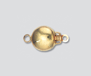 Gold Filled Clasp ( Puffed Circle) Bright 8mm alt=