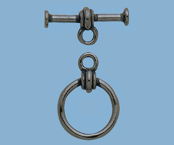 Sterling Silver Toggle Clasp (Oxidized) 12mm alt=