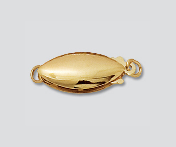 14K Pearl Clasp Plain 17x7mm alt=