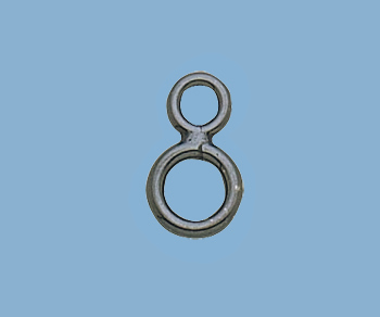 Sterling Silver Figure 8 Connector (Oxidized) 8x4.5mm alt=