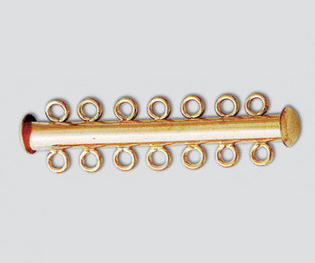 Gold Filled Tube/Bar Magnetic Clasp 7 Strand 41mm alt=