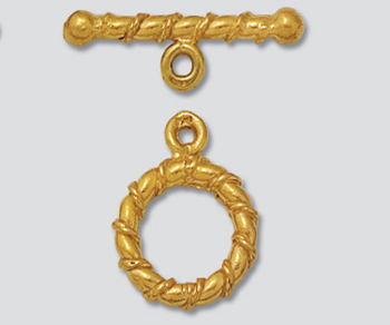 14K Toggle Clasp Twist 14mm alt=