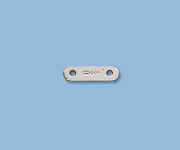Sterling Silver Spacer Bar 6mm - 2 Hole alt=