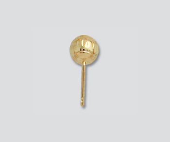 14K Ball Earring Diamond Cut 5mm alt=