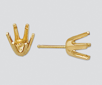 14K 6 Prong Earring 10 Point alt=
