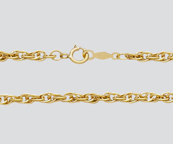 Gold Filled Chain Rope 2.3mm 24 inch Wholesale | Jewelry Findings
