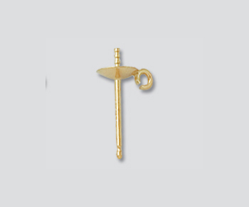 14K Pin Pad 5mm w/ Ring alt=