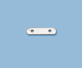 Sterling Silver Spacer Bar 7mm - 2 Hole alt=