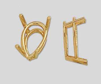 14k Cast Setting Pear 6x4mm alt=