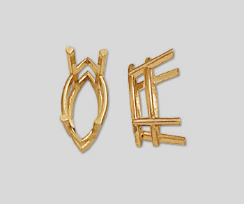 14k Cast Setting Marquise 5x3mm alt=