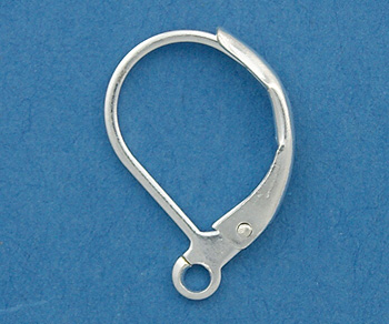 Silver Plated Brass Lever Backs 10.5x13mm alt=
