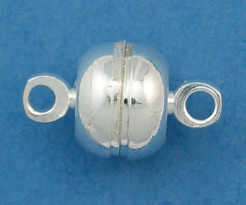 Silver Plated Brass Magnetic Clasps 7mm alt=