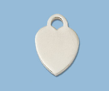 Sterling Silver Charm Heart 12x16mm alt=
