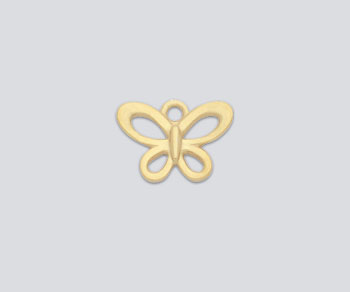 Gold Plated over Silver Charm Butterfly 9.65 x 7mm Wholesale Jewelry Supplies